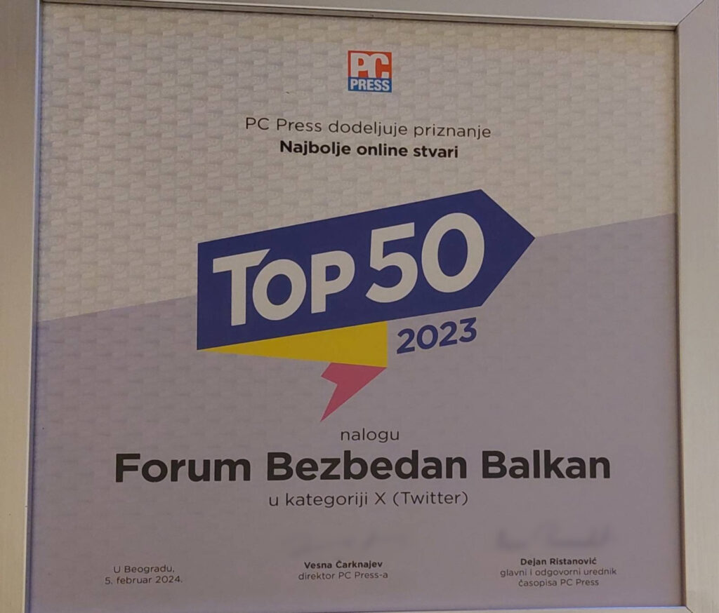 Bezbedan balkan top50 nagrada